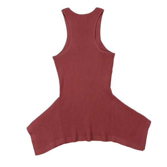 Cinq A Sept Ellen Knit Tank Top M Rosewood Handkerchief Ribbed - Picture 11 of 12